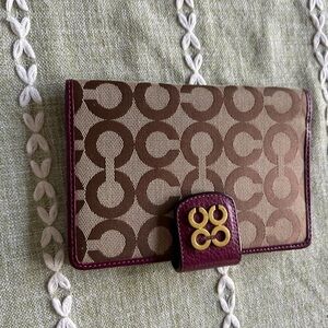 Coach beige and purple Wallet